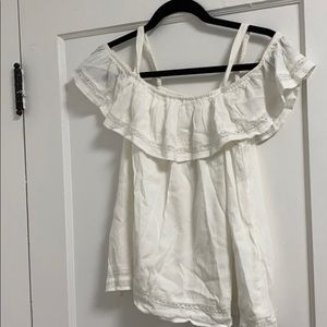 Abercrombie kids white top size 13/14